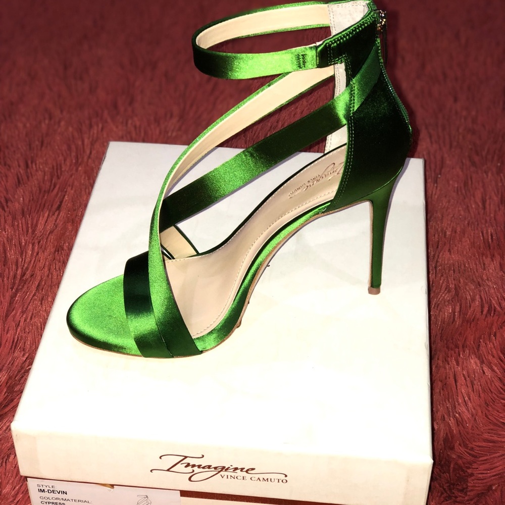 Imagine Vince Camuto Devin green strap heel